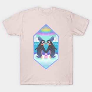Gay LGBT+ Pride Penguin Family T-Shirt